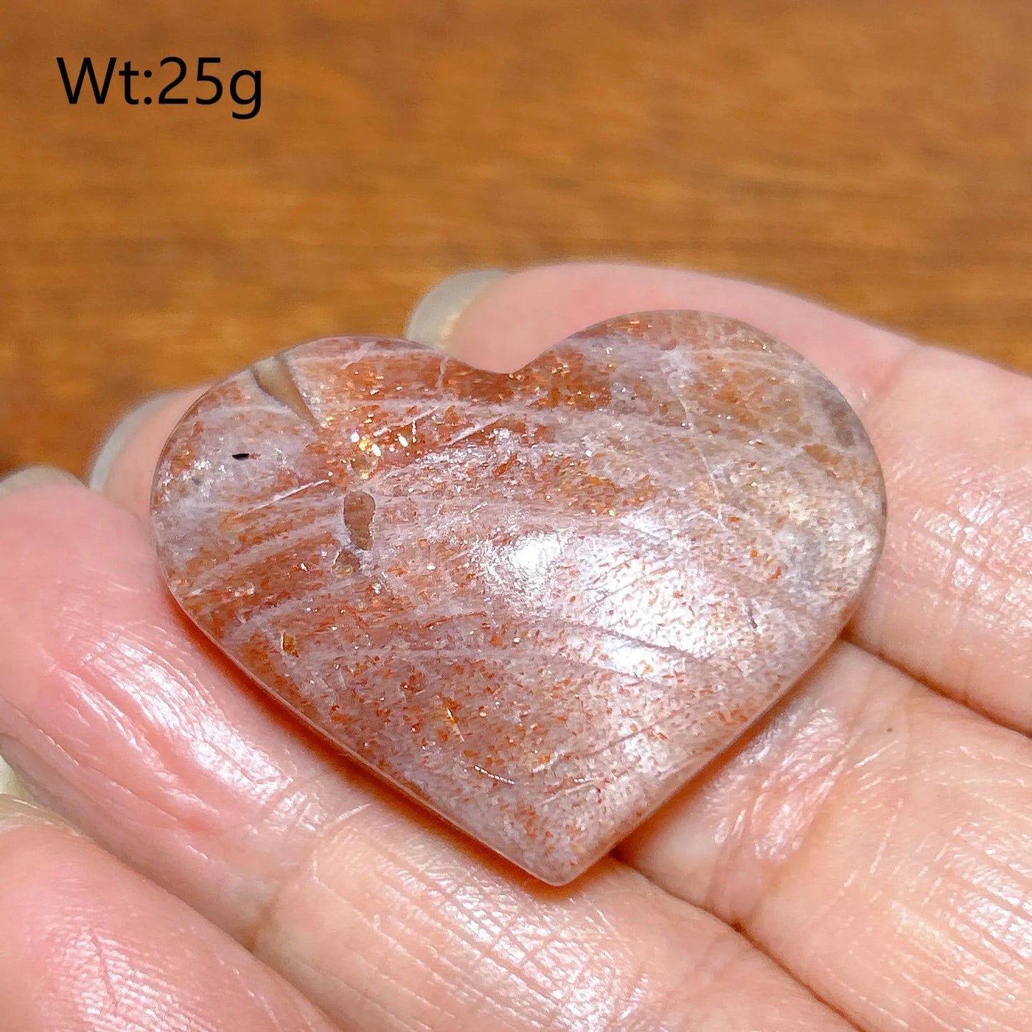 Orange Sunstone Heart-ToShay.org
