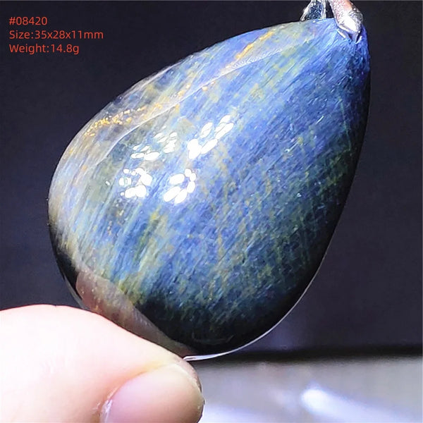 Blue Pietersite Chatoyant Pendant-ToShay.org