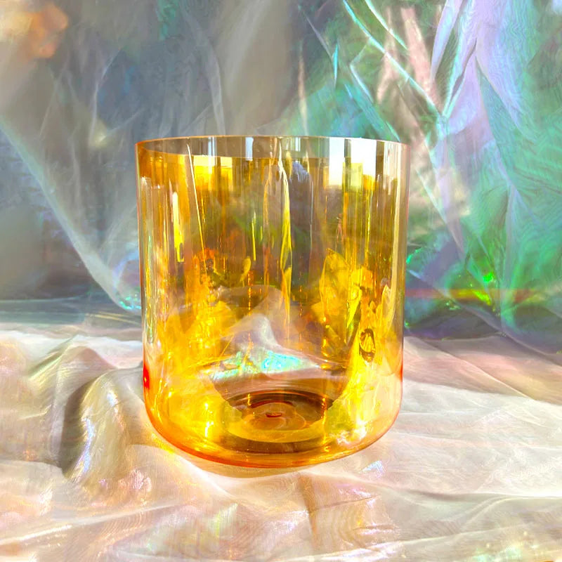 CrystalSoul 432Hz 6-7inch 7 Chakra Cosmic Colored Crystal Singing Bowl set with bag and accessories-ToShay.org