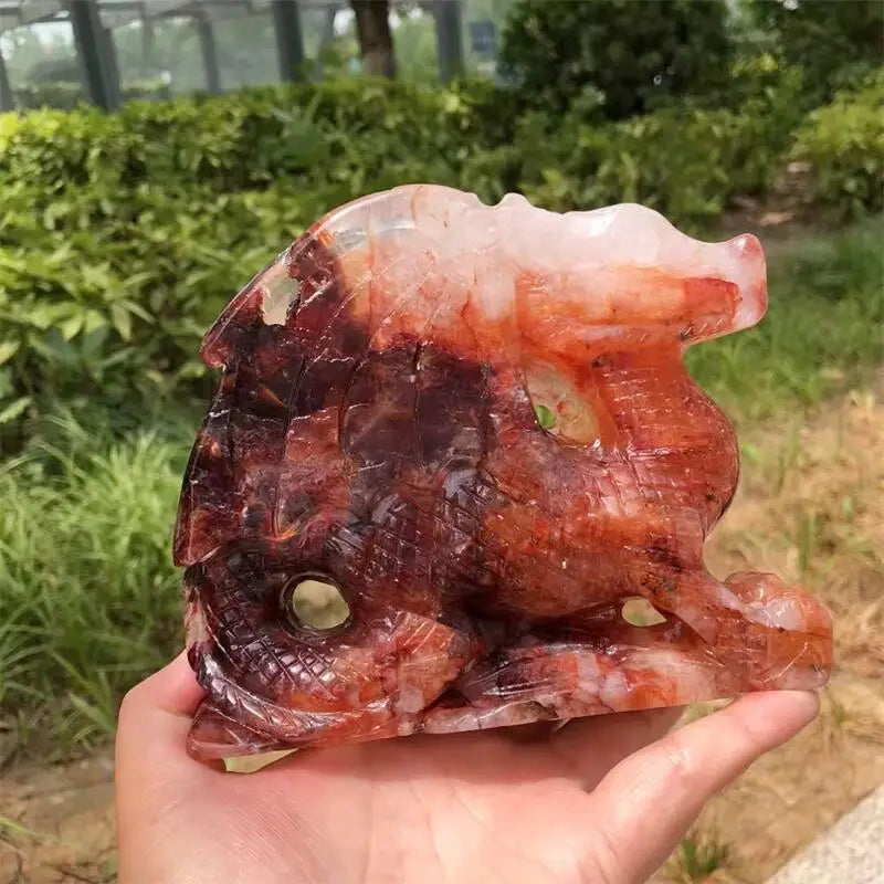 Red Fire Quartz Dragon-ToShay.org