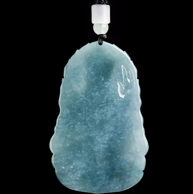 Blue Jadeite Bodhisattva Pendant-ToShay.org