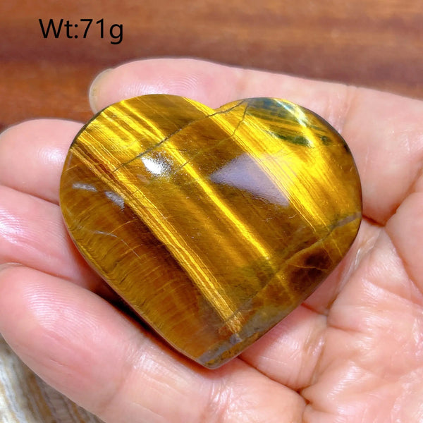 Yellow Blue Tiger Eye Heart-ToShay.org