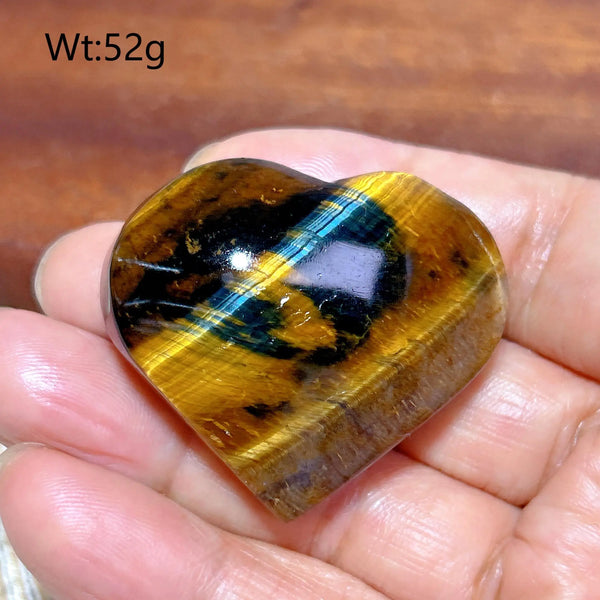 Yellow Blue Tiger Eye Heart-ToShay.org