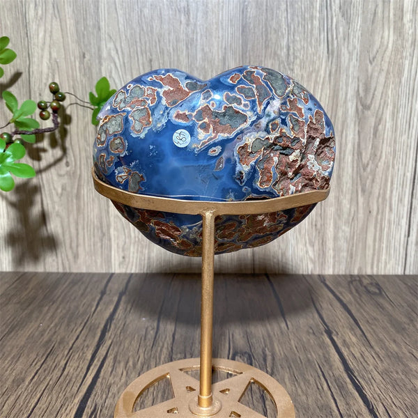 Red Amethyst Agate Heart-ToShay.org