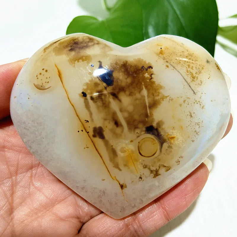 Yellow Moss Agate Heart-ToShay.org