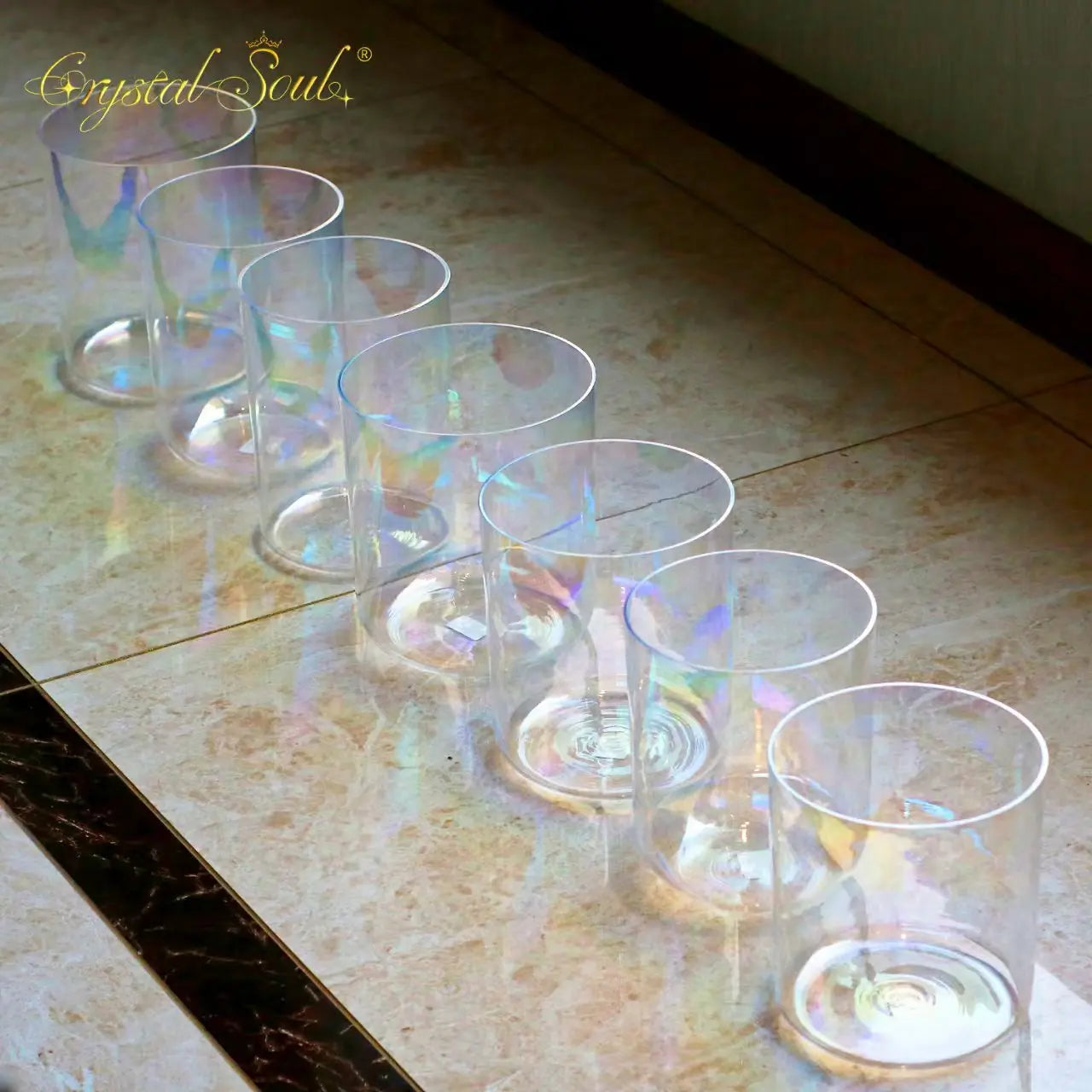 Clear Aurora Singing Bowls-ToShay.org
