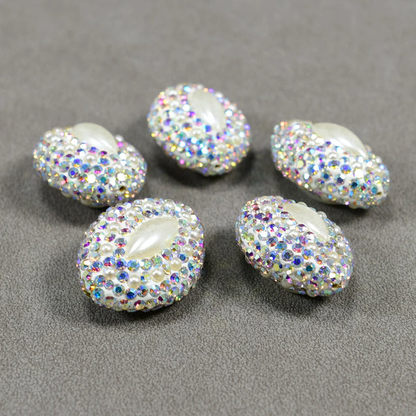 White Pearl Rhinestone Beads-ToShay.org