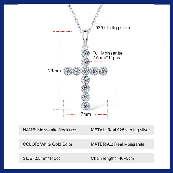 Silver Diamond Cross Pendant-ToShay.org