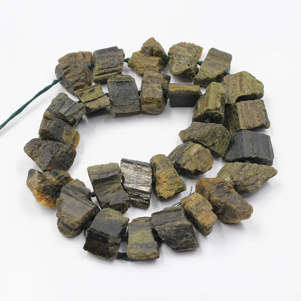 Green Tourmaline Nuggets Beads-ToShay.org