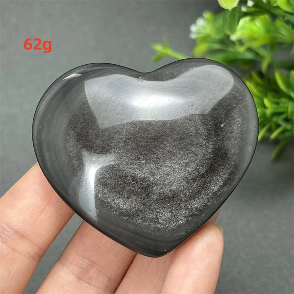 Silver Obsidian Quartz Heart-ToShay.org