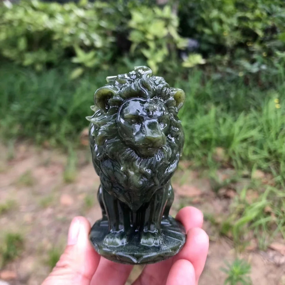 Green Ophiolite Rock Lion-ToShay.org
