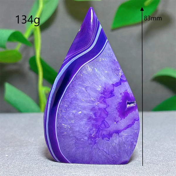 Violet Striped Agate Flame-ToShay.org