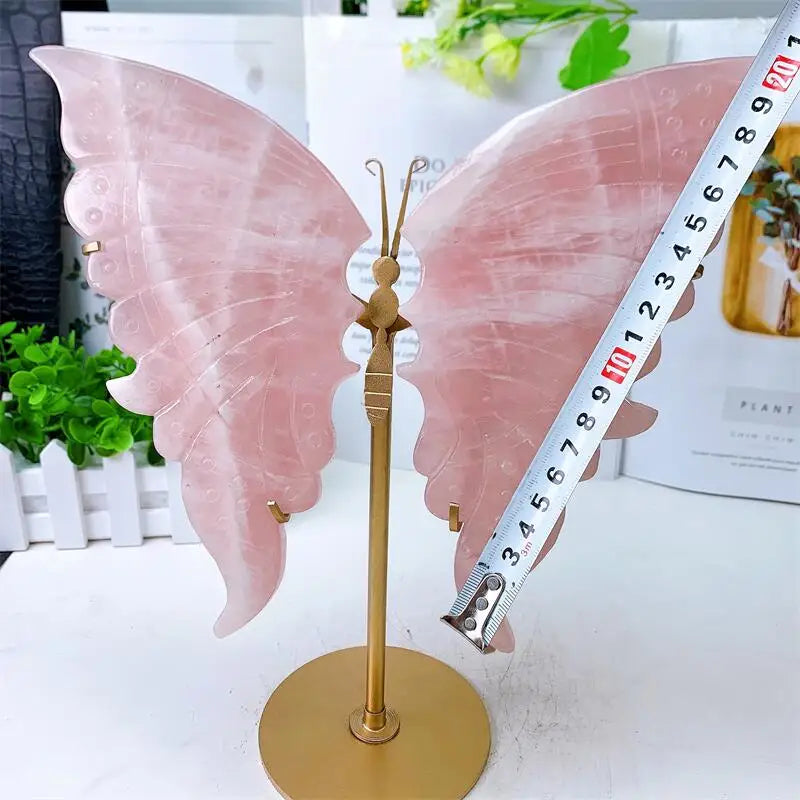 Pink Rose Quartz Butterfly-ToShay.org