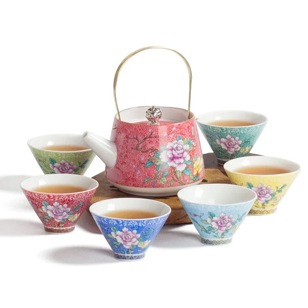 Enamel Porcelain Tea Sets-ToShay.org