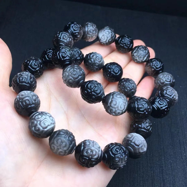 Silver Obsidian Bracelet-ToShay.org
