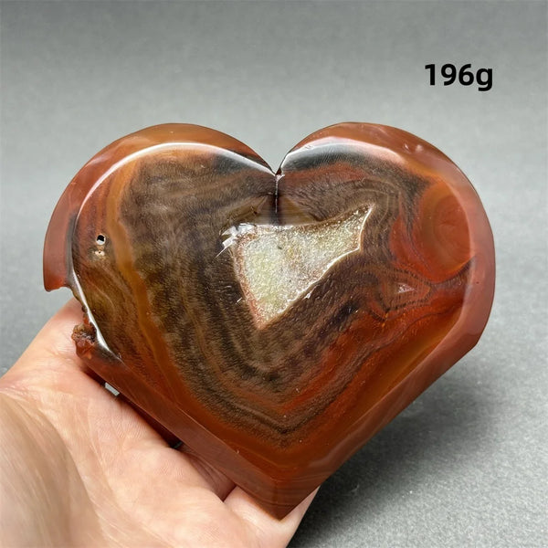 Red Agate Geode Heart-ToShay.org