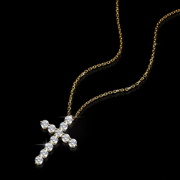 Gold Diamond Cross Pendant-ToShay.org