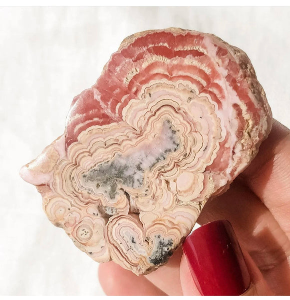Pink Rhodochrosite Slice-ToShay.org