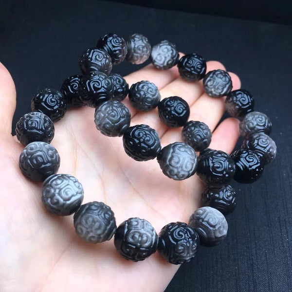 Silver Obsidian Bracelet-ToShay.org