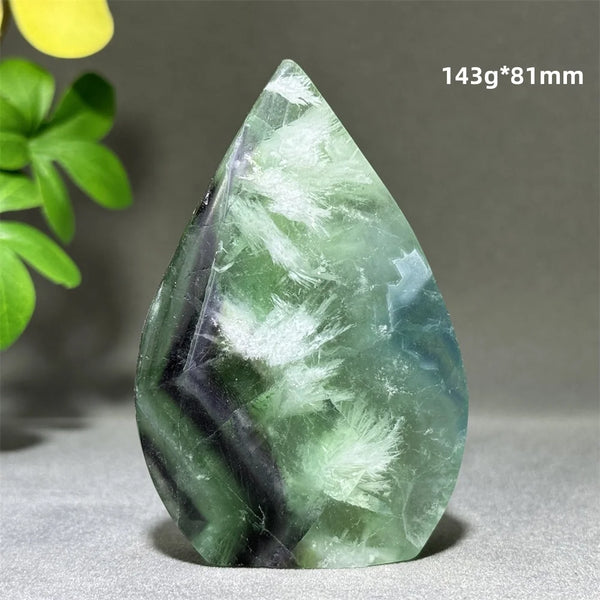 Green Feather Fluorite Torch-ToShay.org