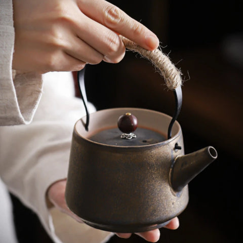 Silver Glaze Ceramic Teapot-ToShay.org