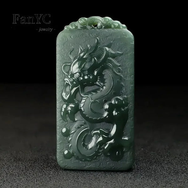 Black Jade Dragon Pendant-ToShay.org