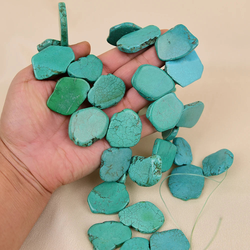 Green Turquoise Slab Beads-ToShay.org