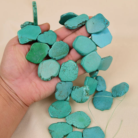 Green Turquoise Slab Beads-ToShay.org