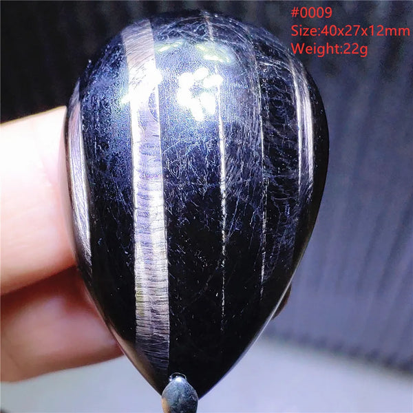 Silver Black Hypersthene Pendant-ToShay.org