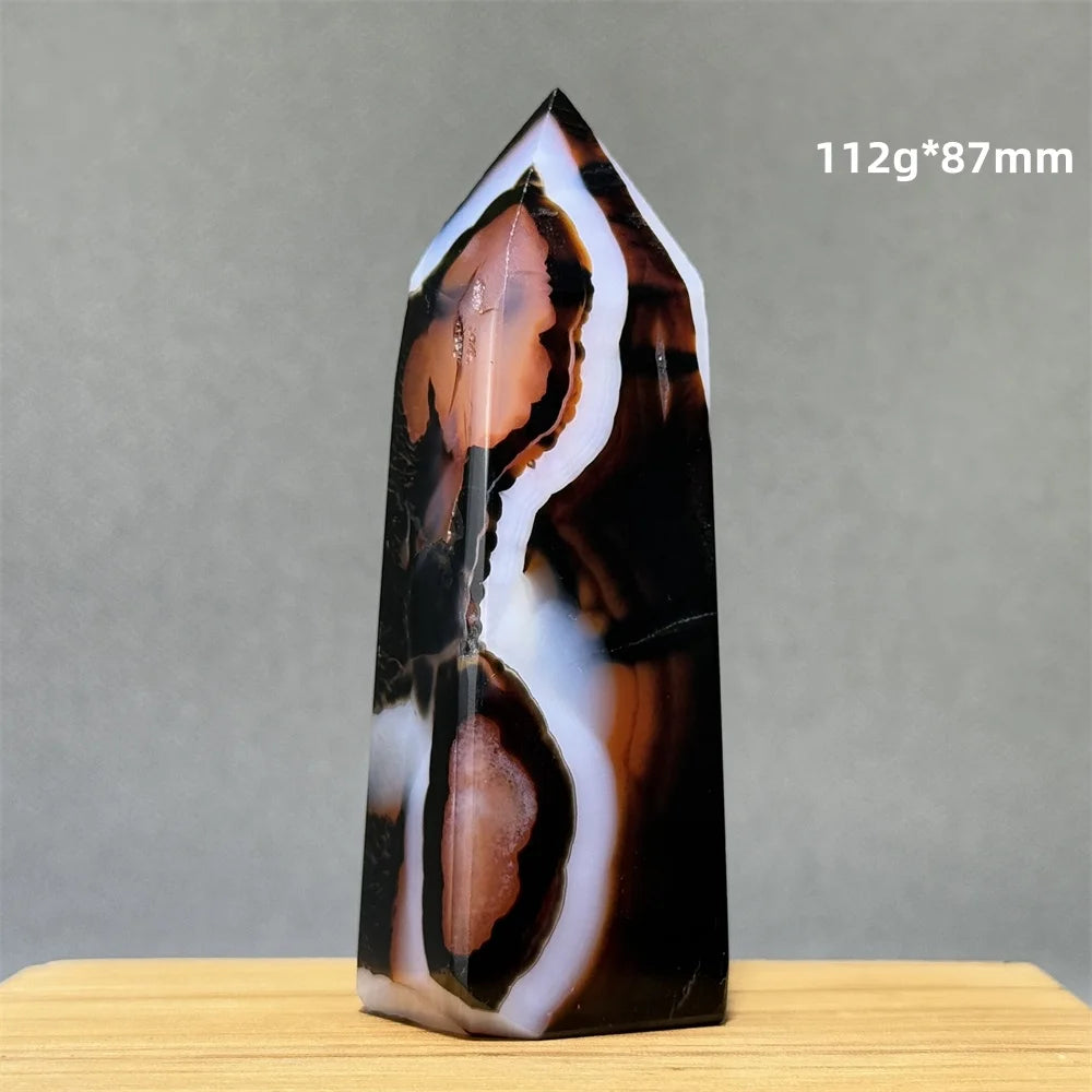 Orange Striped Agate Obelisk-ToShay.org