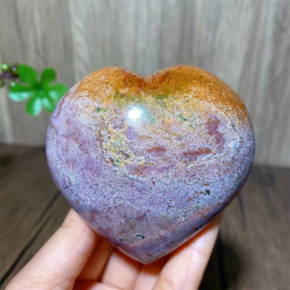 Purple Ocean Jasper Heart-ToShay.org