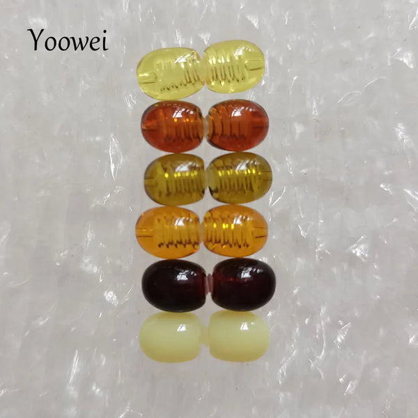 Yellow Amber Thread Clasps-ToShay.org