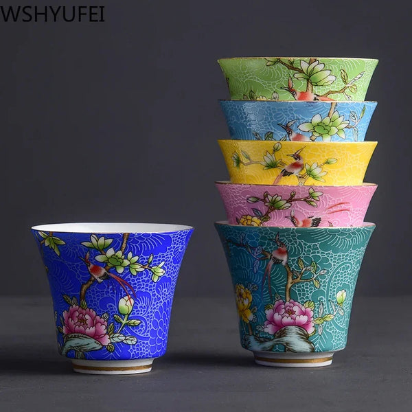 Enamel Porcelain Teacups-ToShay.org