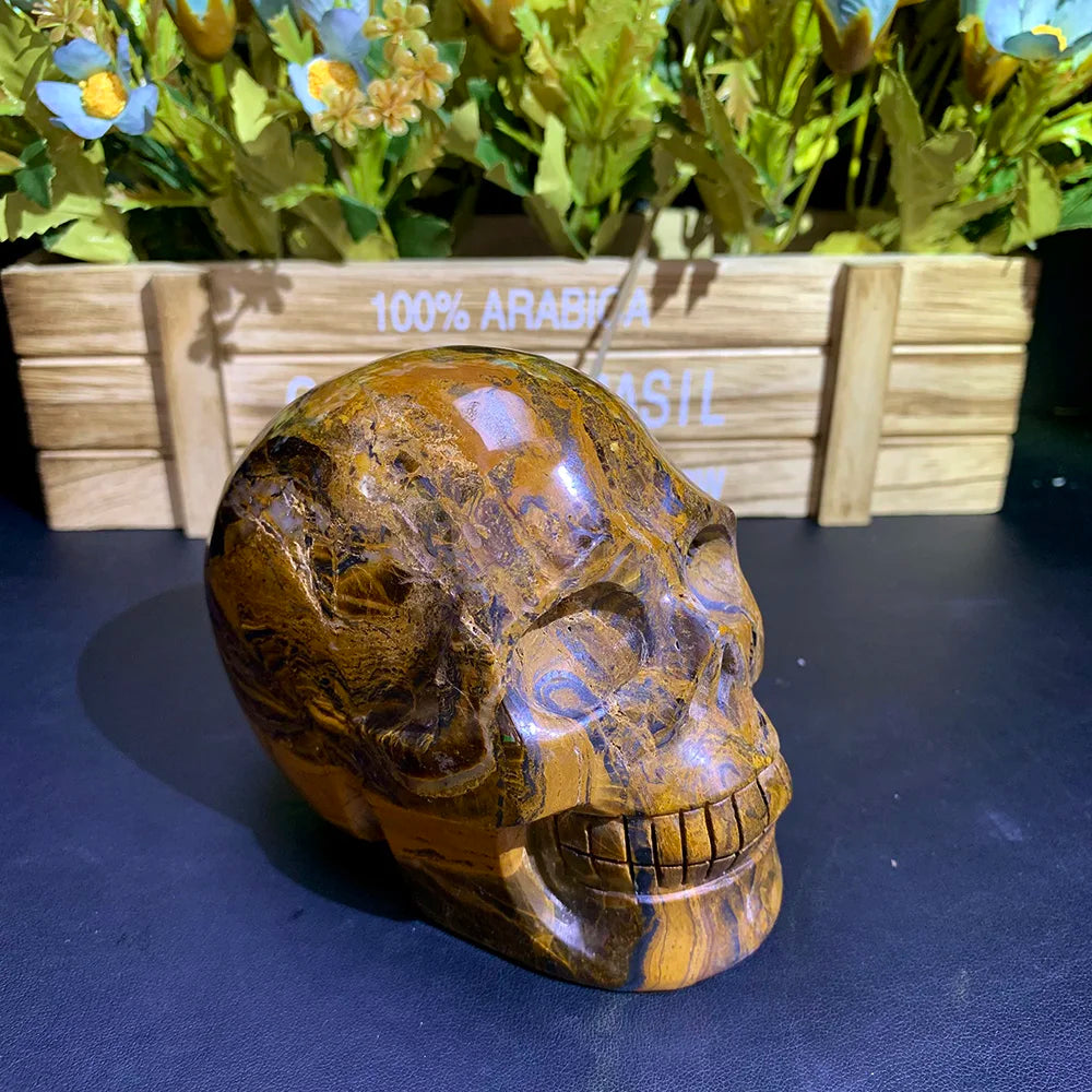 Yellow Tiger Eye Skull-ToShay.org