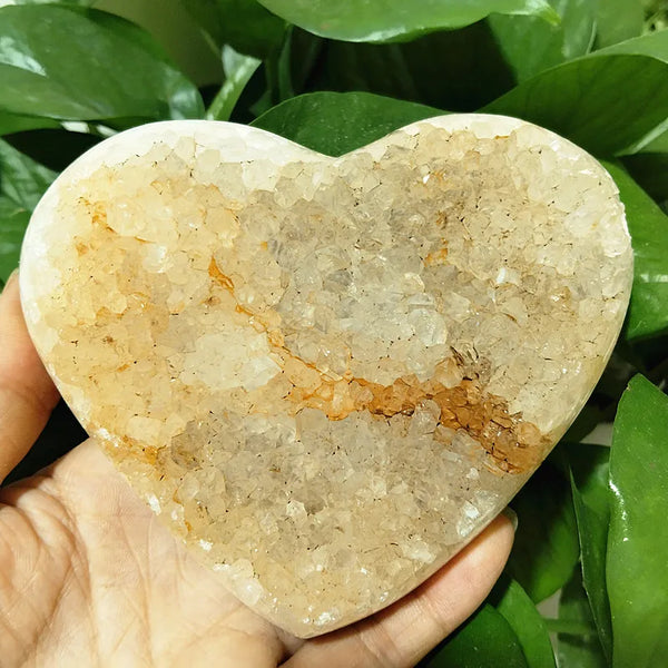 Yellow Crystal Druzy Heart-ToShay.org