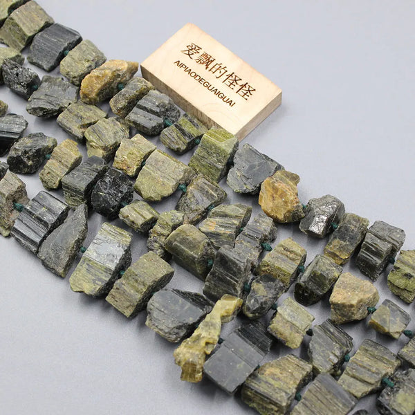 Green Tourmaline Nuggets Beads-ToShay.org