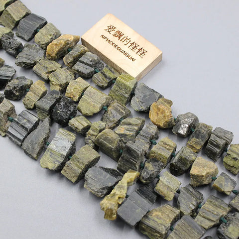Green Tourmaline Nuggets Beads-ToShay.org