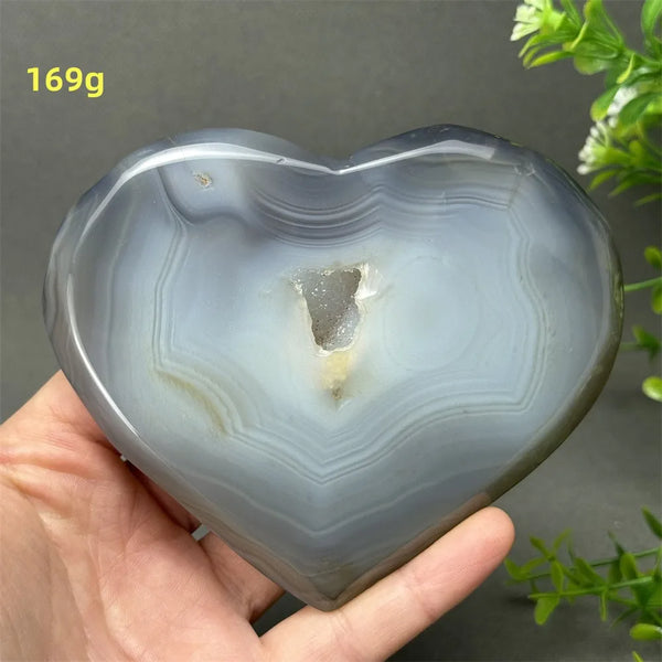 Grey Agate Geode Heart-ToShay.org
