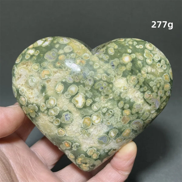 Green Rainforest Jasper Heart-ToShay.org