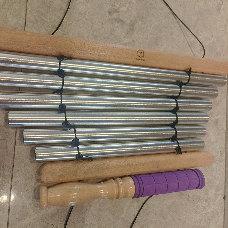 Handheld Sound Beam Chime Aluminium Portable Wind Chime Hanging Yoga Meditation Relaxation Sound Healing Percussion Chimes-ToShay.org