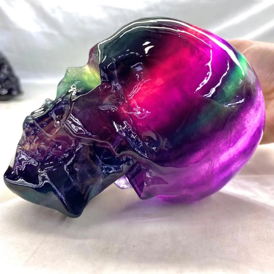 Rainbow Fluorite Skull-ToShay.org