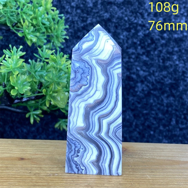 Blue Striped Agate Tower-ToShay.org