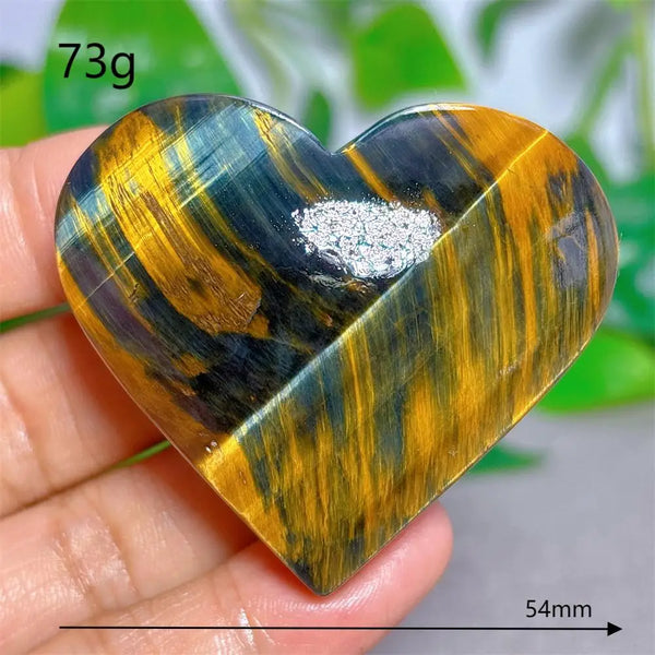 Yellow Blue Tiger Eye Heart-ToShay.org