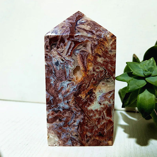 Red Lace Agate Wand Point-ToShay.org