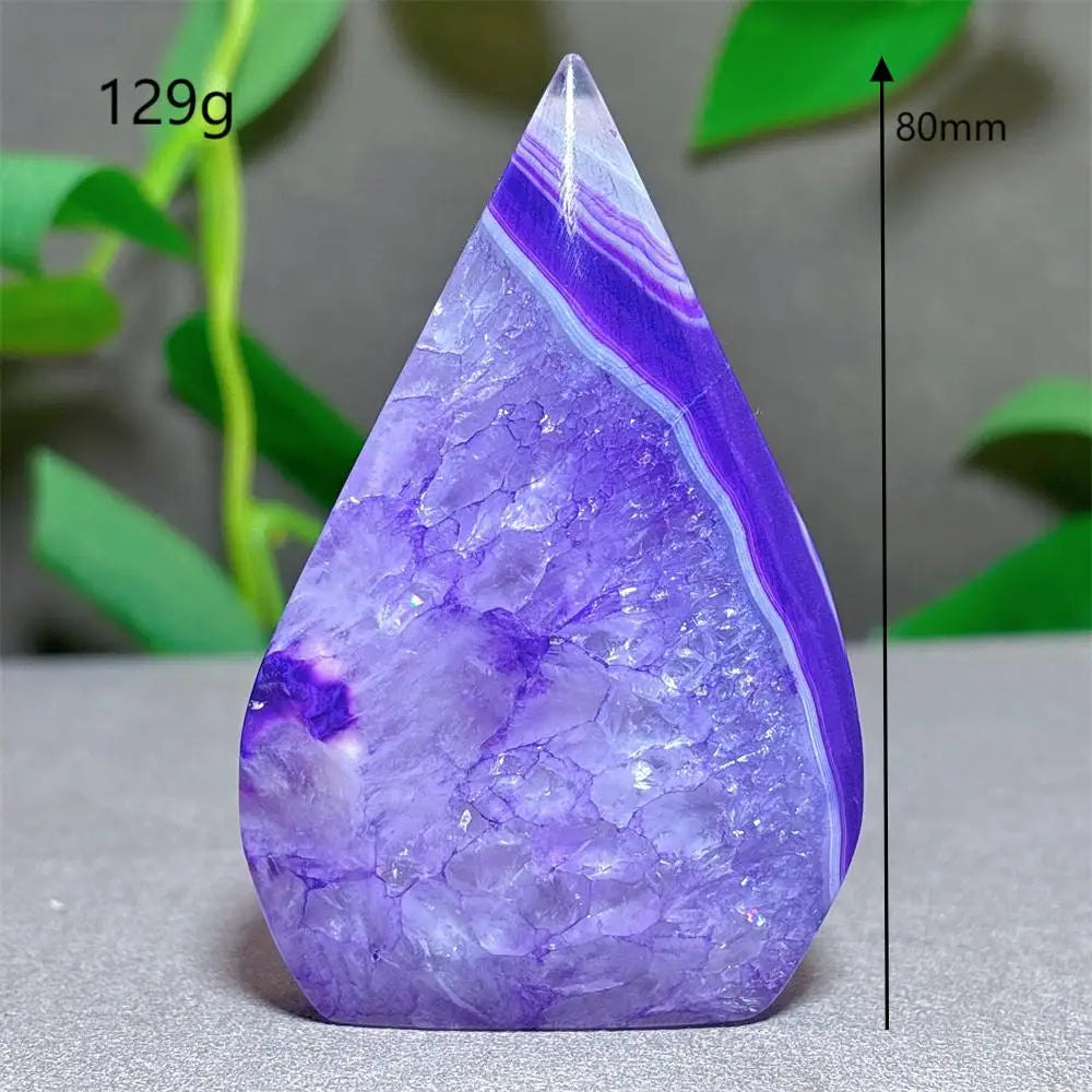 Violet Striped Agate Flame-ToShay.org
