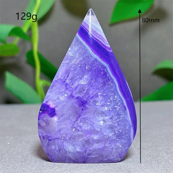 Violet Striped Agate Flame-ToShay.org