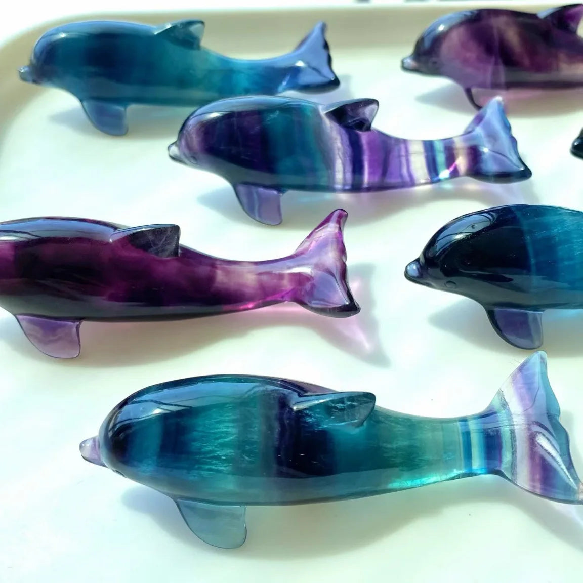 Rainbow Fluorite Figurines-ToShay.org