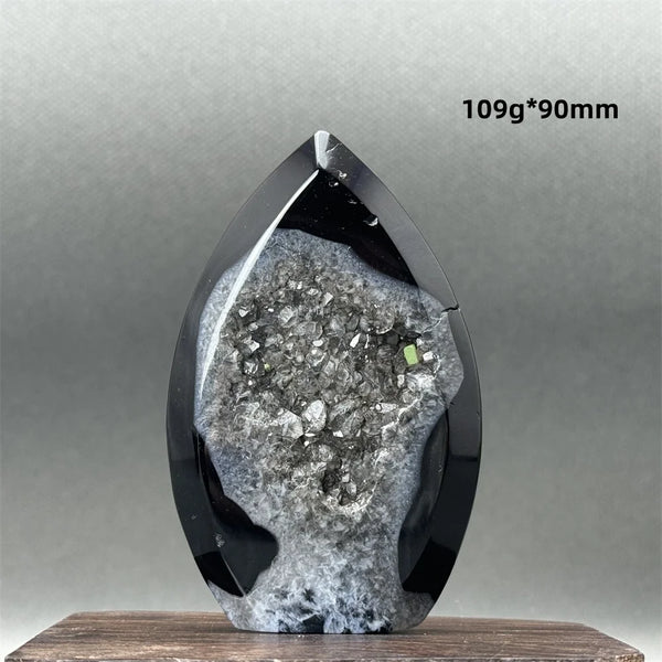 Black Agate Geode Torch-ToShay.org