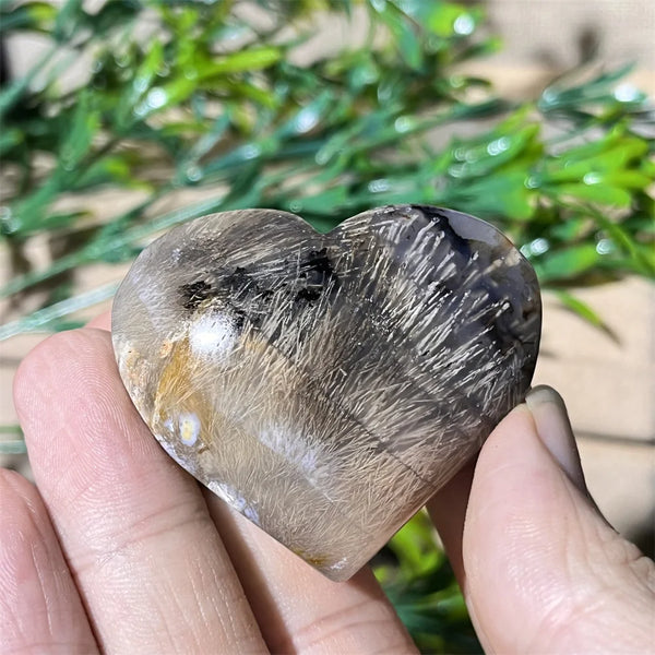 Yellow Hair Agate Heart-ToShay.org