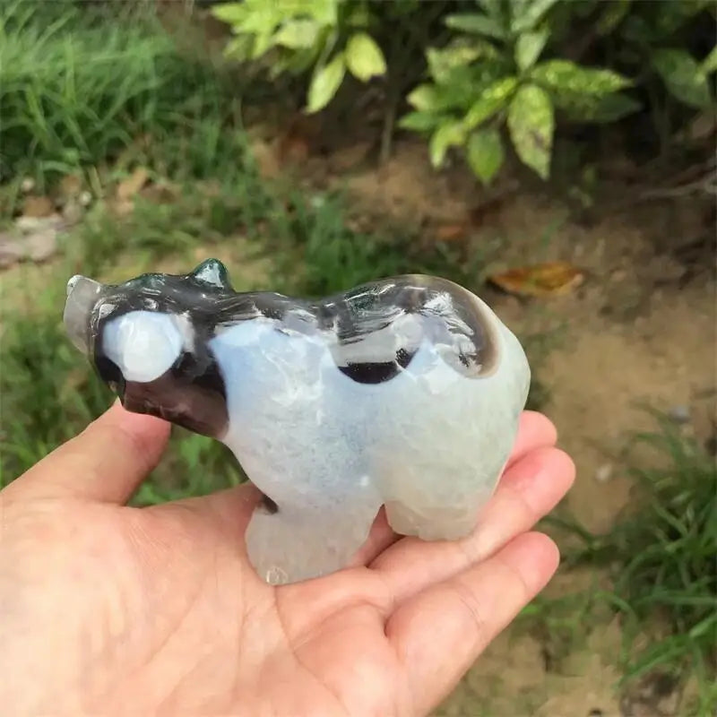 Green Moss Agate Bear-ToShay.org